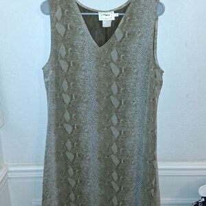 Vintage Country Wear Casuals Snakeskin Print Sun Dress Size L